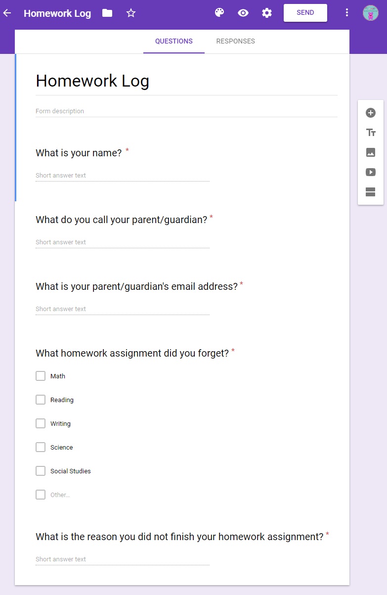 homework assignment email