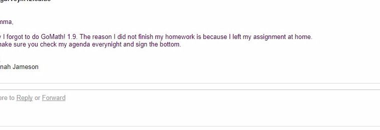 Auto Generated Homework Email